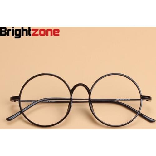 Light Thin Plastic Steel Tungsten Optical Glasses Frame Round Unisex Women Men Geek Eyewear can Fill Myopia Presbyopia Lens