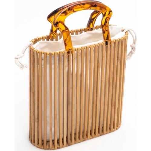 Summer bag beach bag Designer Brand Handbags 2021 New Trendy Fashion Portable Saddle Bag Woven Luxury Hand Bag Bamboo Woven