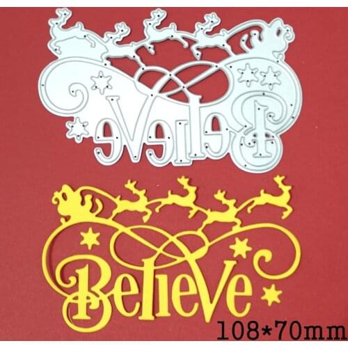 Metal Cutting Dies Deer pulling Santas sleigh Crafts Die Mould Stencil For DIY Scrapbooking Paper Cards Embossing Decor Die
