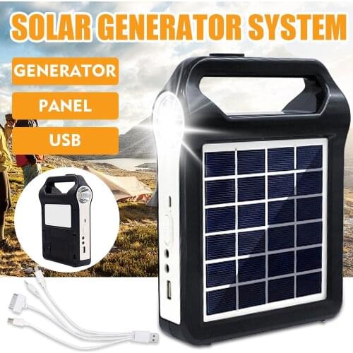 Solar Light Reusable Solar Generator Mobile Phone Solar Flashlight Camping Outdoor Waterproof Energy-saving Led lighting 2020