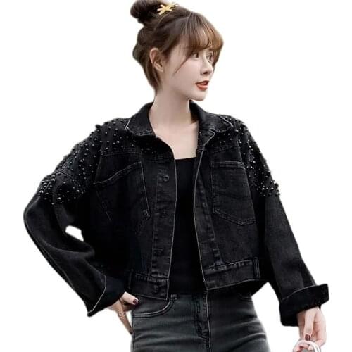 Fashion Denim Jacket Womens Autumn And Winter Models 2021 New Trend Korean Loose Spring All-Match Jacket Denim Jacket