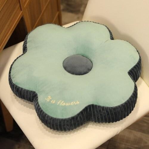 Cartoon Fluffy Pillow Flower Shape Thicken Pad Students Office Sofa Tatami Throw Pillows Cushions Soft and Comfortable