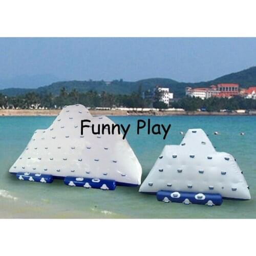 Inflatable water float iceberg climbing wall waters slide floating slide playing in summer water park Water Float Island