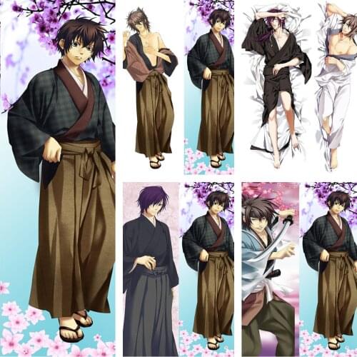 Anime Hakuouki Dakimakura characters handsome boy Okita Souji otaku Dakimakura throw pillow cover Hugging Body pillowcase