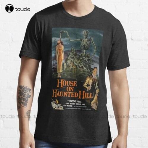 New House On Haunted Hill - Horror Haunted Hill Movie Film Vincent Price T-Shirt Blue Shirt Cotton Tee Shirts S-5Xl