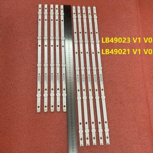 New 5set=50 PCS LED backlight strip for 49PUS7503 49pus6162/12 LB49023 V1_00 V0_00 3A6560010EA0 3A6560000EA0