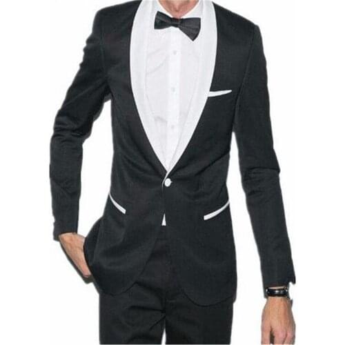 New Men’s Suit Smolking Noivo Terno Slim Fit Easculino Evening Suits For Men Black Tuxedos Prom Wear Blazer With Pants