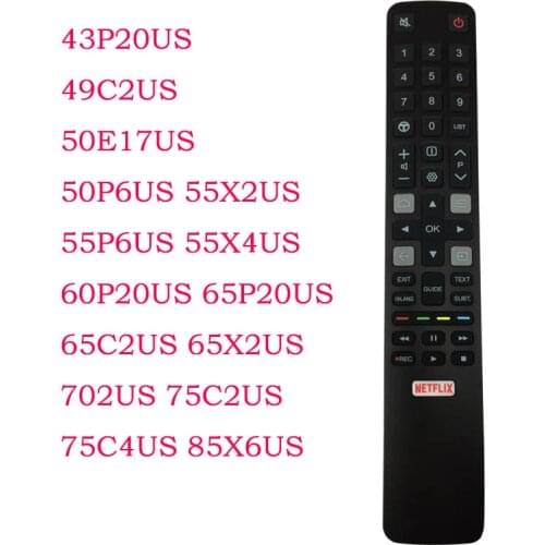 NEW remote control for tcl RC802N YAI4 43P20US 49C6US 49C2US 50E17US 55X2US 55X4US 60P20US 65X2US 65P6US 70C2US 75C2US 70C4U