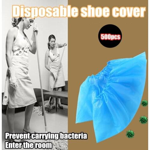Disposable 500 Pack Shoe Covers Hygienic Boot Cover for Workplace, Indoor Carpet Disposable Shoes Covers Indoor Overshoes