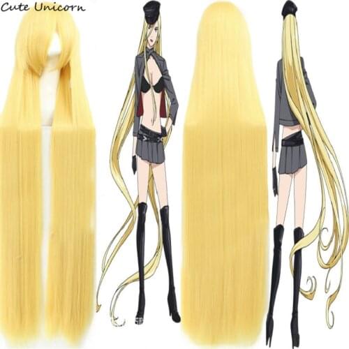 150CM Noragami Bishamon Cosplay Wig 59'' Long Straight Golden Wigs Heat Resistant fiber Halloween Costume Synthetic fake hair