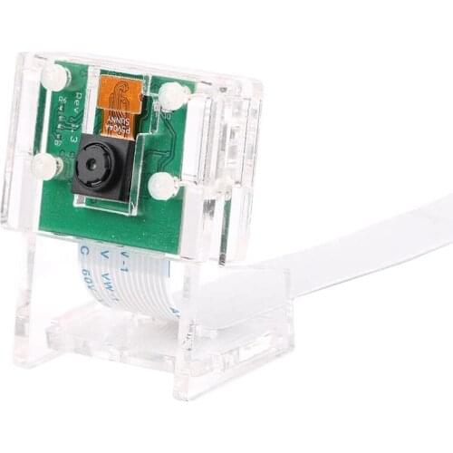 RISE-5MP Camera Module Webcam Video 1080P+Transparent Holder for Raspberry Pi 4/3B +/ 3B/2B/Zero