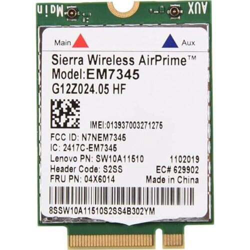 Network Card, EM7345 4G LTE WWAN Card Module for Thinkpad X250 X1C W550 T450 X240 T440 Support for LTE/HSPA+ /EMEA