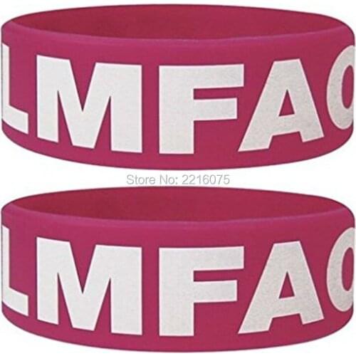 300pcs one inch LMFAO silicone wristband rubber bracelets free shipping by DHL express