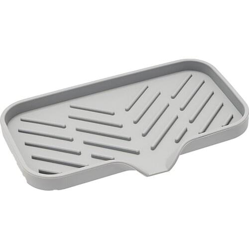 Silicone Drain Tray for Water Cup Fruit Vegetable Kitchen Sink Organizer Plate Sponge Holder Soap Pad Sink Organizer Caddy