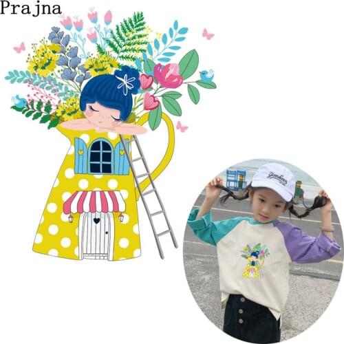 DIY Magic Girls Ironing Stickers Heat Transfer Vinyl Stickers Thermal Iron On Transfers For Clothes Jacket Cartoon Appliques