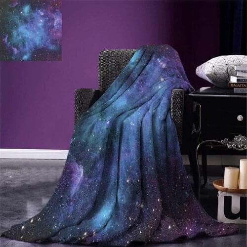 Outer Space Throw Galaxy Stars in Space Celestial Astronomic Planets in the Universe Milky Way Warm Microfiber Blanket