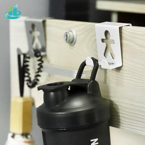 2PCS Stainless Steel Metal Square Door Hook Hanger Lovers Person Shape Holder Storage Rack Space Saver Kitchen Racks Hangers