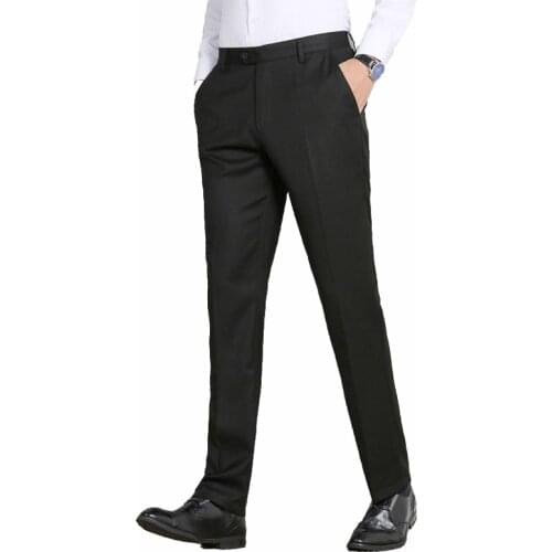 2019 Spring Winter Mens Formal pants Clasic Business Dress Office Trousers For Men Warm Slim Suit Pants Men Pantaloni Tuta Uomo