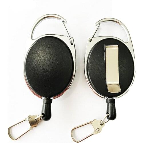 Pin Type Retractable Buckle Retractor Stopper Keychain Retractable 2