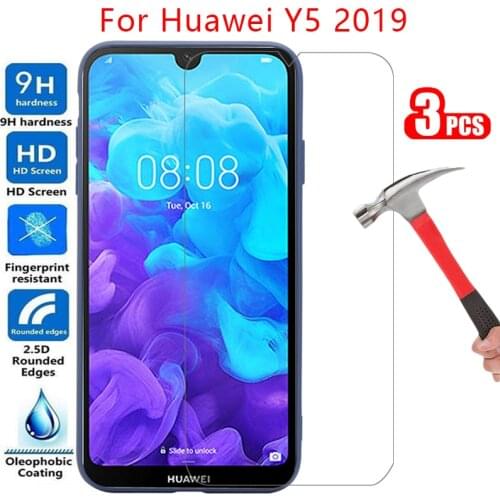 Protective tempered glass for huawei y5 2019 screen protector on y 5 5y y52019 film huawey huwei hawei huawi huawe huawai honor