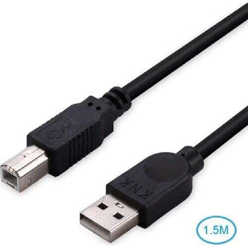 1.5M USB Printer Cable Shielded High Speed USB 2.0 Extension Print Cables A to B Male Sync Data 100pcs/Lot
