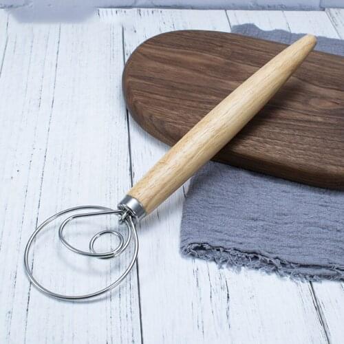 1pcs Stainless Steel Danish Dough Whisk Blender Eggs Beater Mixer Tool Bread Dough Bakeware Whisk Kitchen Cooking Tools