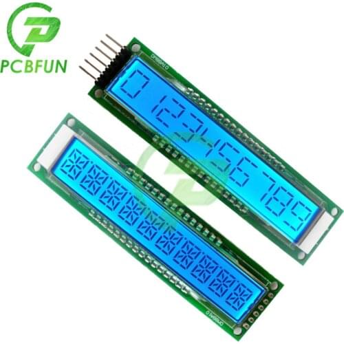 10-Bit 16-Segment LCD Display Module Panel DM8BA10 DC 5V TM1622 Chip Blue Screen LCD Module