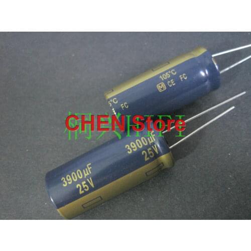 10PCS matsushita capacitor FC 25V3900UF 16X35MM ultra low internal resistance Electrolytic Capacitor ce fc 3900uf 25v Gold