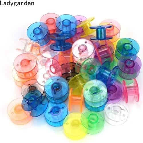 1000PCS Universal Bobbins Plastic Colorful Empty Bobbin Spool Sewing Accessories for Home Sewing Machine Threads Bobbins