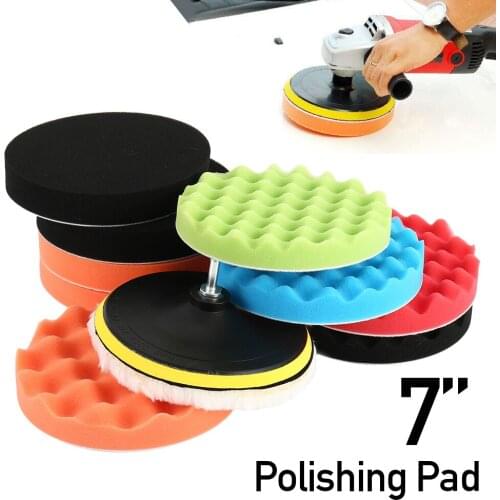 11pcs 7 Inch Car Polishing Pad Auto Polisher Waxing Sealing Glaze Buffer Sponge Wheel Washing Repair Power Tools Accessories