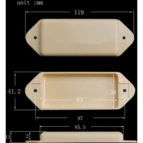 2PCS P90 Guitar Pickup Cover Bridge Lid Sealed Closed For Guitar Replacement