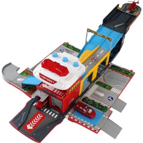 2018 Deformation Car Multi-functional DIY Building Car Vehicle City Track Sets with Light Sound for Children Birthday Gifts