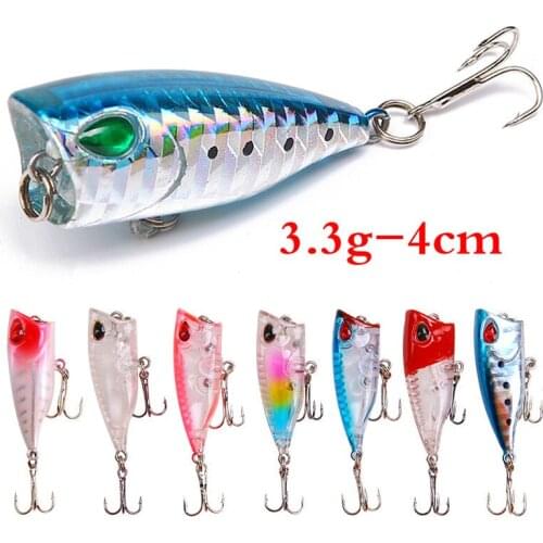 3.3g Crank Fishing Lures Topwater Bass Bait Wobbler Hard Artificial Plastic Fish Lures Saltwater Freshwater Fishing Hook Tackle