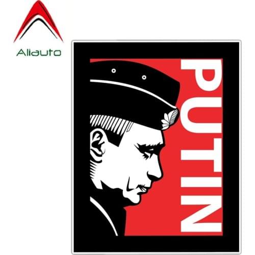 Aliauto Personality Car Sticker Vladimir Putin Russia Decorative PVC Decal Cover Scratches for Peugeot Skoda Volvo,14cm*11cm