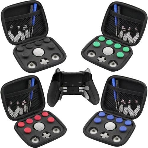 Bevigac 18PCS Replacement Parts with Thumbsticks Screwdrivers Paddles D-Pads Bases Case for Xbox One Elite PS4 Switch Controller