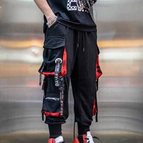 Mens Cargo Pants Fashion Oversized Hip Hop Wide Leg Pants Straight Leg Pants Trousers 2021 Oversize Streetwear джоггеры мужские