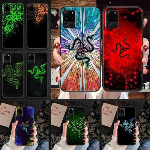 Gaming Razer Equipment Phone case For Samsung Galaxy Note 4 8 9 10 20 S8 S9 S10 S10E S20 Plus UITRA Ultra black fashion back art