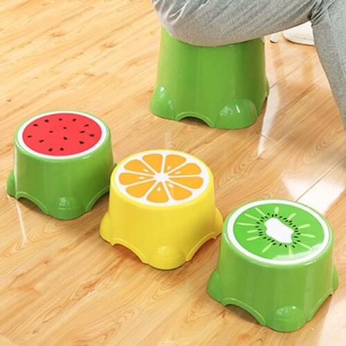 Household Small Size Fruit Pattern Stools Child Lovely Bath Non-slip Stool Home Office Kindergarten