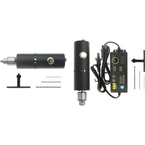 LBER Electric Mini Drill 0.3-6.5mm 3V-24V Rotary Tool Kit Variable Speed with Self-Lock Switch, Cooling Holes