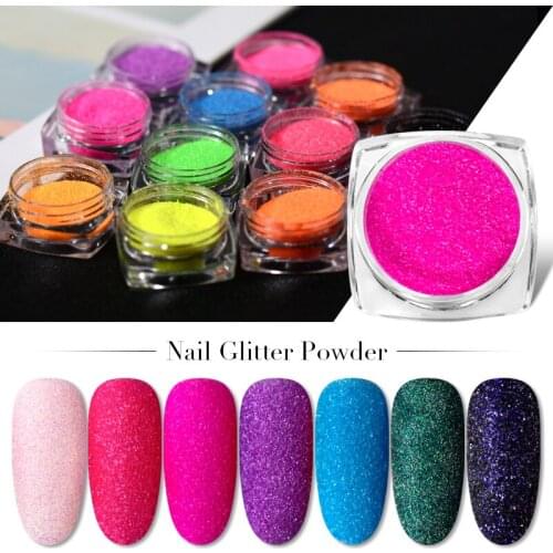 Holographic Powder on Nails Laser Sugar Glitter Chrome Nail Powder DIP Shimmer Gel Polish Flakes for Manicure Pigment