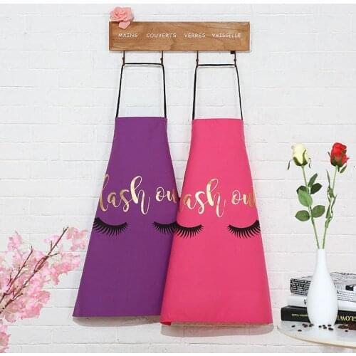 Bronzing Love Pattern Cotton Apron Adult Bibs Home Cooking Baking Coffee Shop Cleaning Aprons Kitchen Accessories