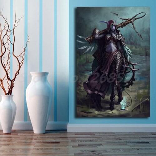 World of Warcrafts Sylvanas Wall Art Canvas Posters Prints Painting Wall Pictures For Office Living Room Home Decor