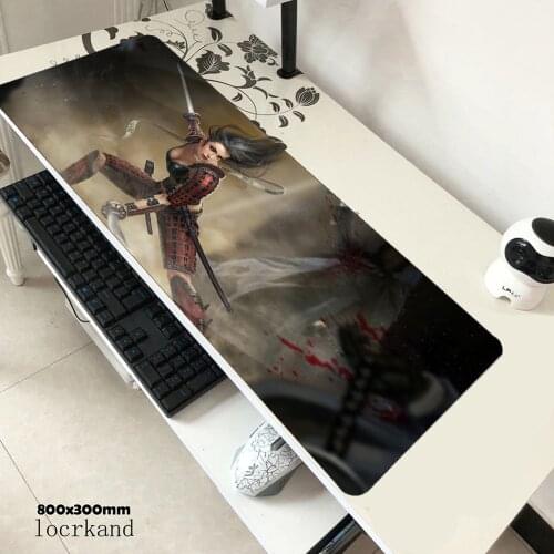 Samurai mousepad 800x300x4mm gaming mouse pad gamer mat High-end game computer desk padmouse keyboard cute large play mats