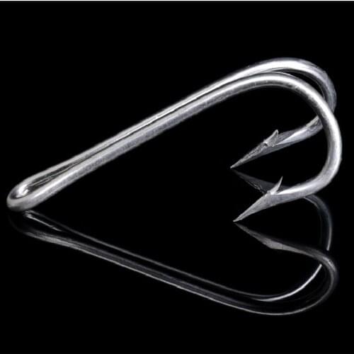 10pcs 20# Stainless Steel Fishing Double Hook Double Hooks Frog Hook