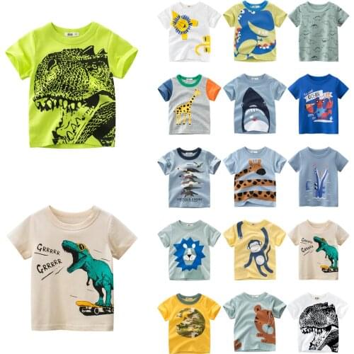 Fashion Unisex Toddler Infant Kids Baby Girls Boys Cotton Short Sleeve Cute Cartoon Animal Pattern T-Shirt Tops For 1-7 Years#p4