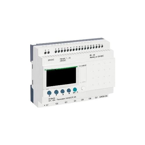 Modular smart relay Zelio Logic - 26 I O - 24 V DC - clock - display SR3B262BD
