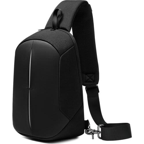 NEW Fashion Chest Pack Men 9.7" iPad Crossbody Bag Waterproof Multifunction USB Charging Short Trip Sports Shoulder Sling Bag
