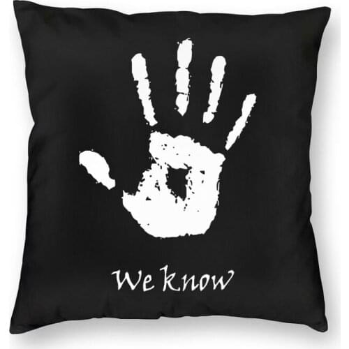 We Know Cushion Cover 3D Printing Skyrim Dark Brotherhood Hand Throw Pillow Case for Sofa Fashion Pillowcase Home Decoration