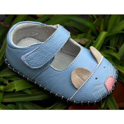 Baby girls shoes genuine leather soft sole first walkers toddler shoes crib shoe 3D mouse cute white blue zapatos de bebe