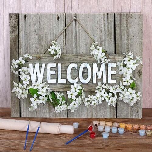 Landscape Flower Painting By Numbers Complete Kit Oil Paints 40*50 Boards By Numbers Handmade For Adults For Drawing Handiwork